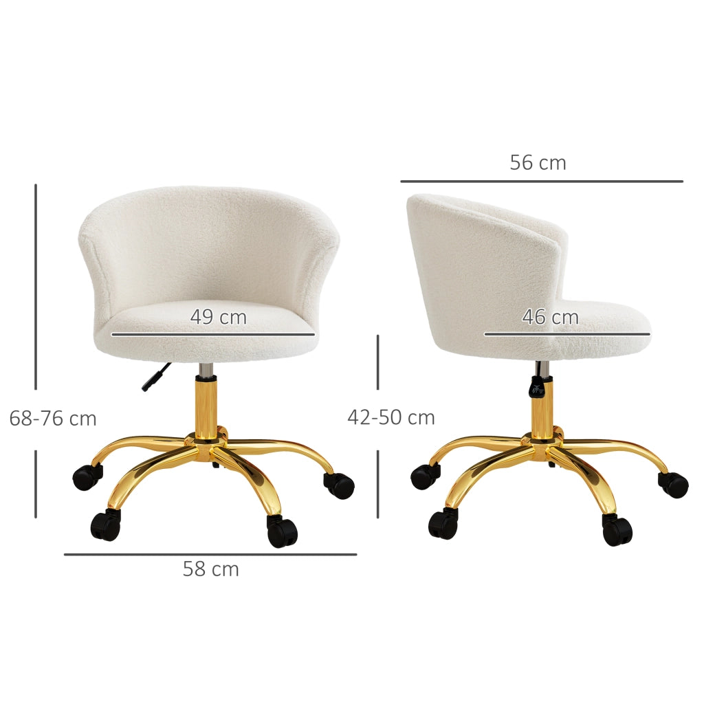 Sedia da ufficio ergonomica regolabile in altezza ¨C zephmum ¨C bianco
