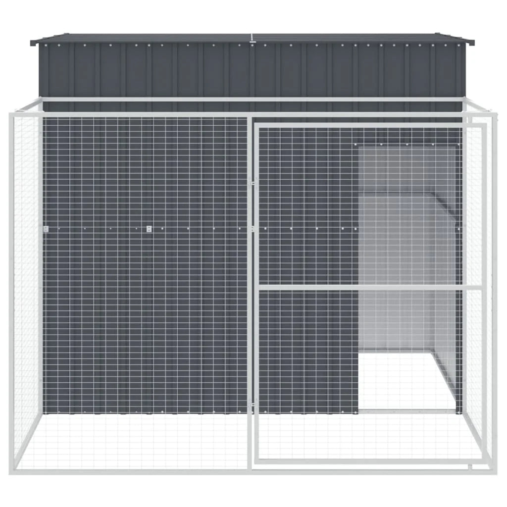 Cuccia per cani con recinto 214 x 253 x 181 cm antracite 02_0043481