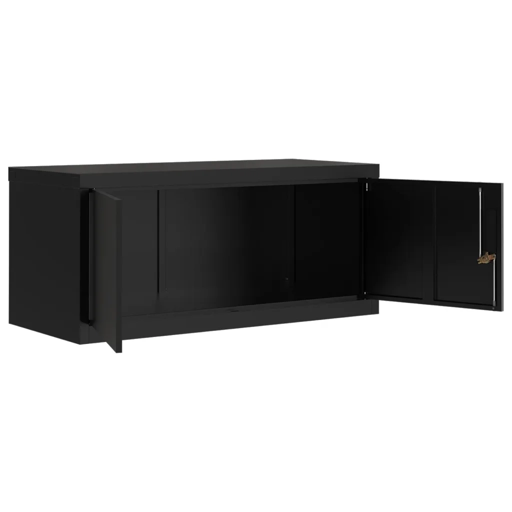 Armadio Classificatore Nero 90x40x145 cm in Acciaio 3188324