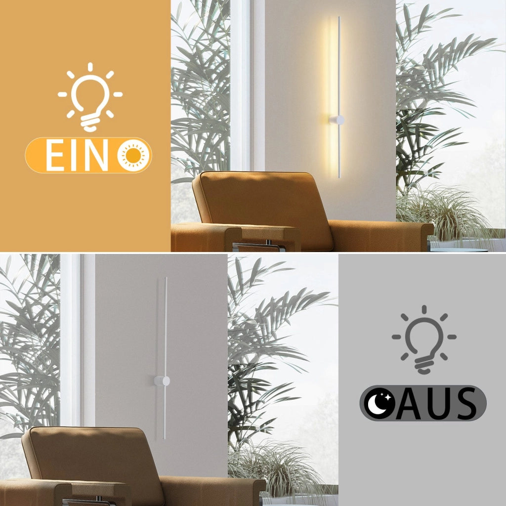 ZMH Applique a LED da interno 60CM lampada da corridoio bianca moderna 3000K per soggiorno