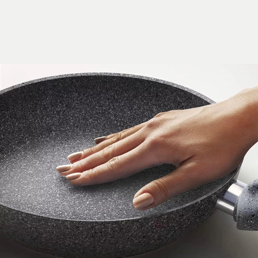 Padella Antiaderente Pietra ad Induzione CUORE DI PIETRA 32 cm
