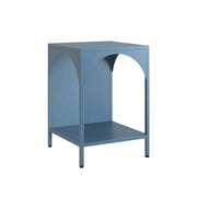 Comodino, tavolino industriale, blu grigio