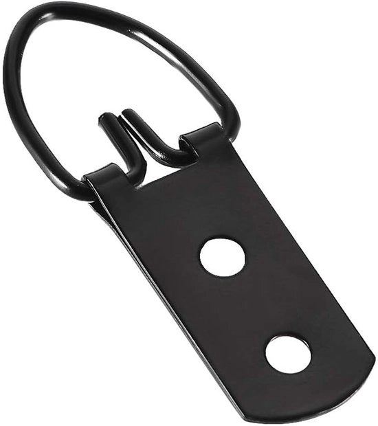 Ophanghaken per foto 20 pezzi - Cornice in metallo nero - Supporti per dipinti - Decorazione per parete - Acciaio resistentente all'usura - 52 mm x 20 mm