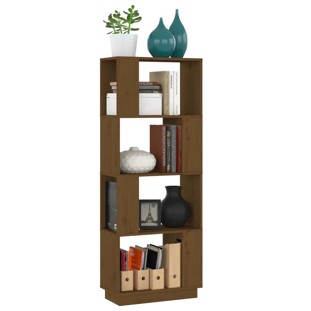 Libreria/Divisorio Ambrato 51x25x132 cm in Massello di Pino 814042