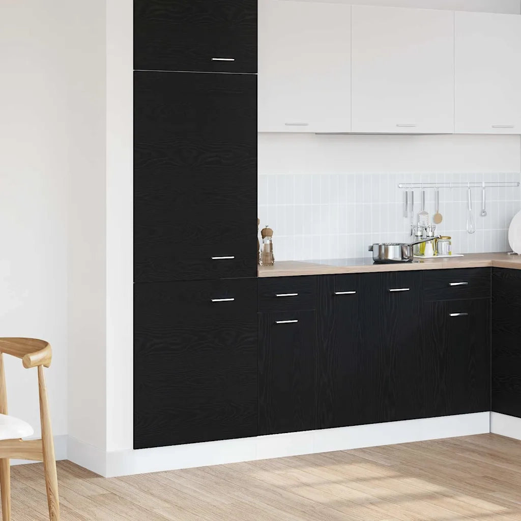 Armadio pensile | Mobile da Cucina Rovere Nero 30 x 46 x 81,5 cm Legno multistrato