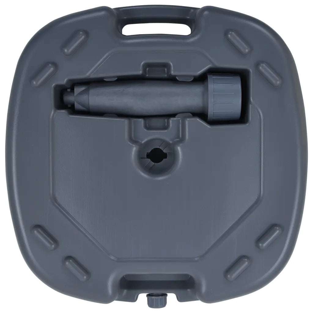 Base Ombrellone Portatile Grigia Riempibile con Sabbia/Acqua 47684