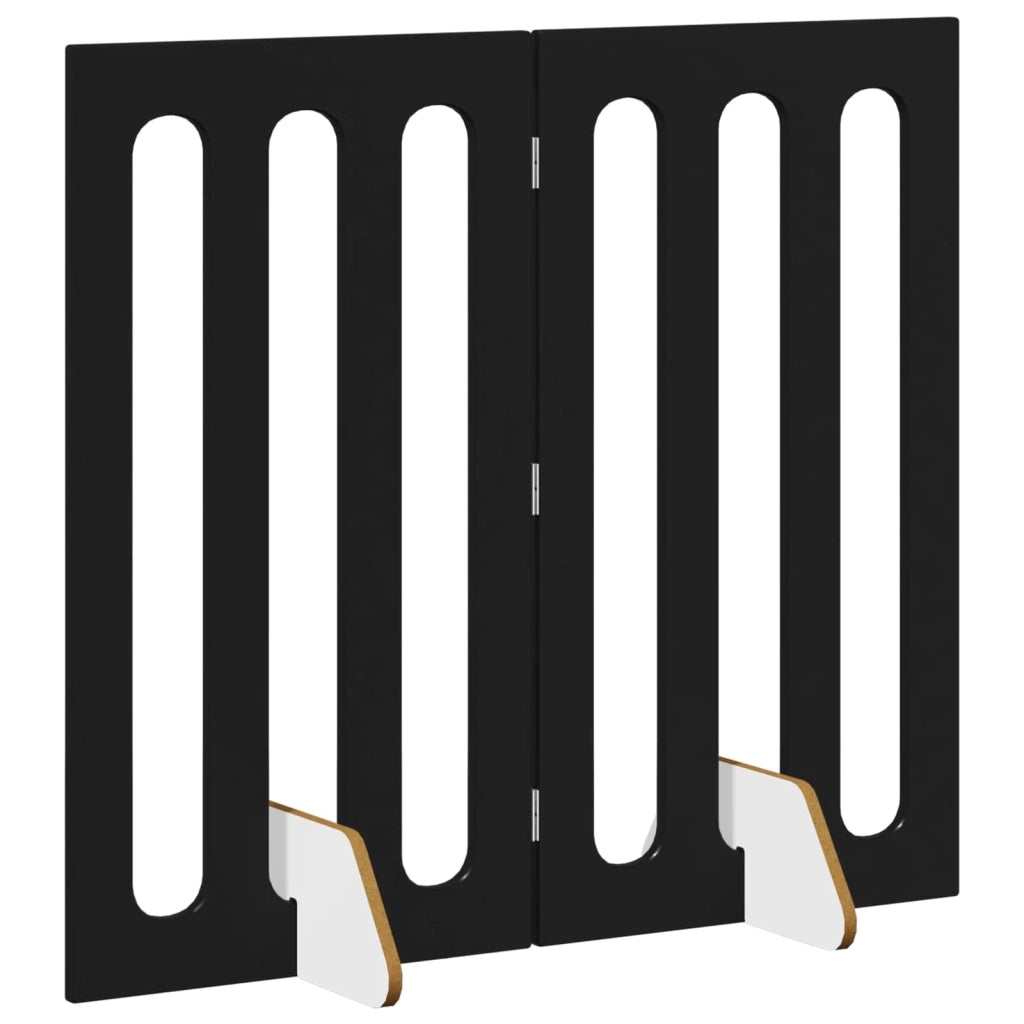 Recinto pieghevole per animali 2 pcs Rovere Nero