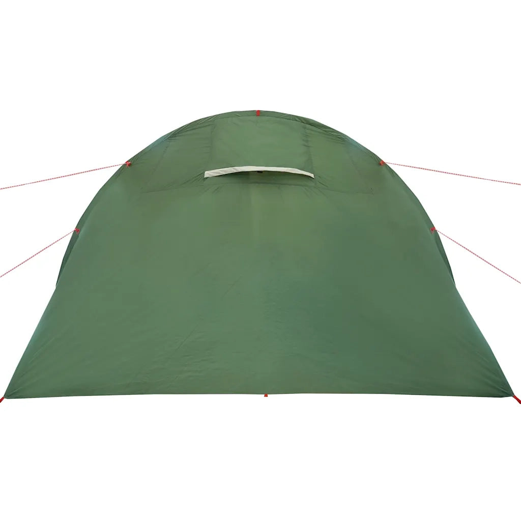 Tenda da Campeggio a Tunnel per 4 Persone Verde Impermeabile