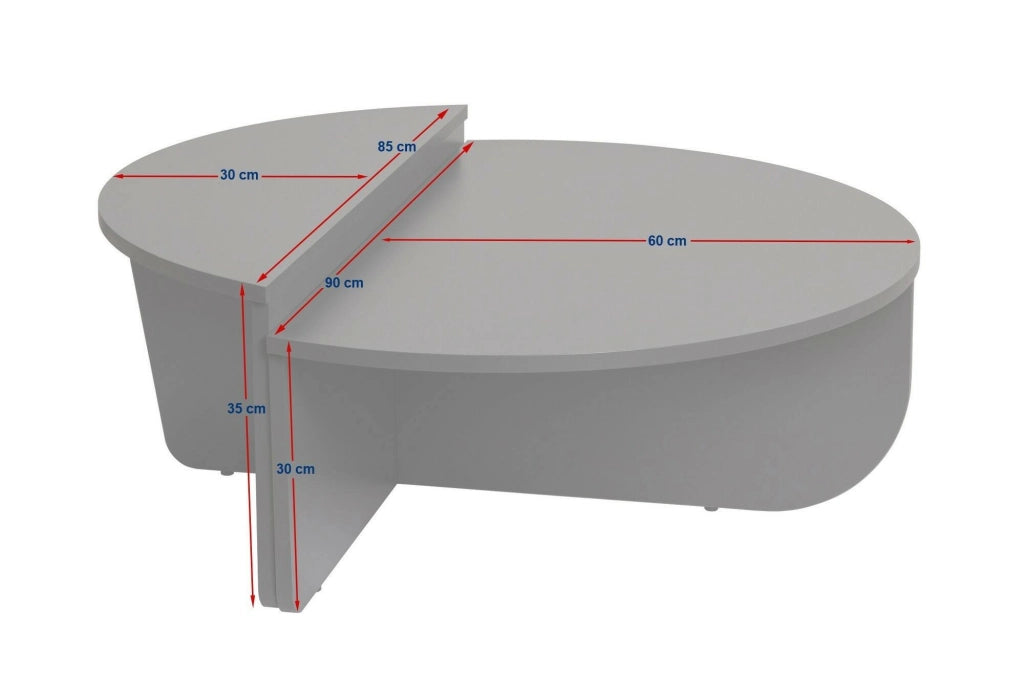Mansue, Tavolino da Salotto Portariviste, 90x60x35h cm Marrone Noce