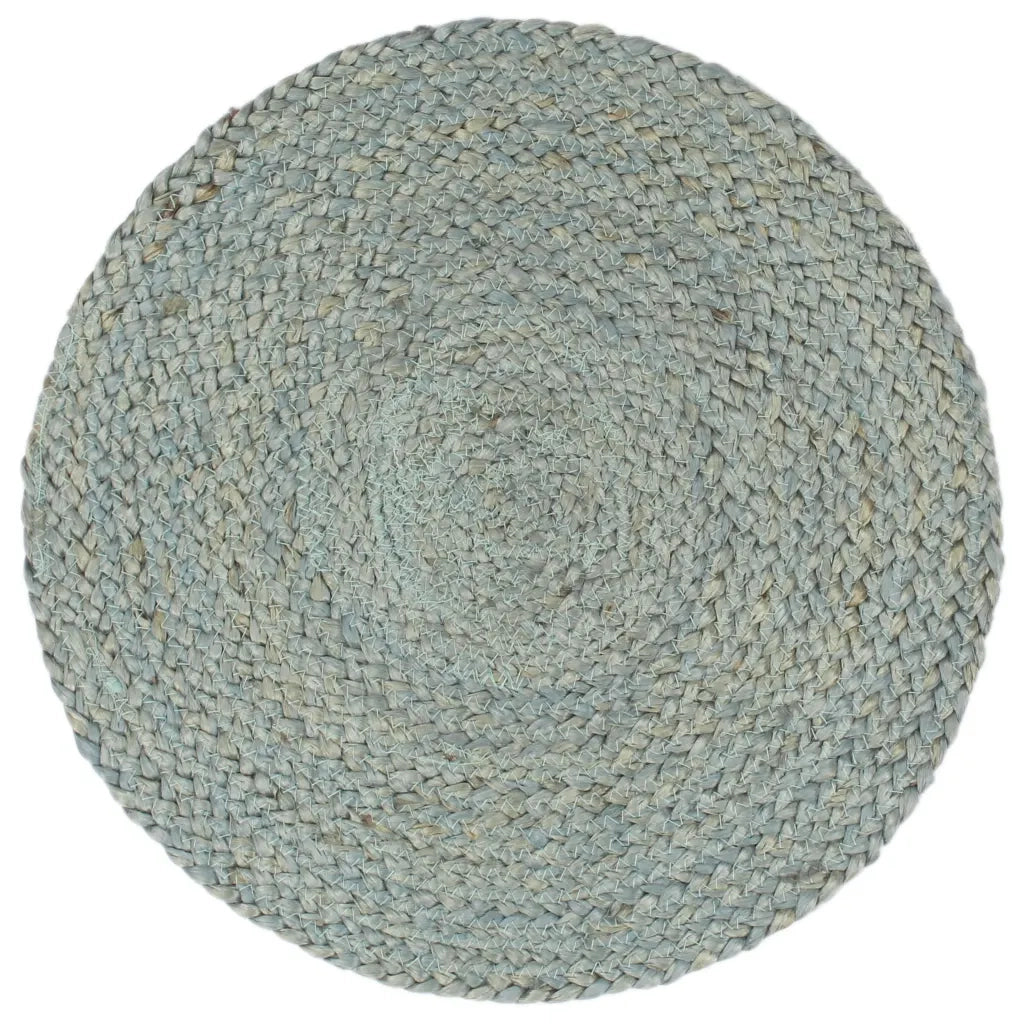 Tovagliette 6 pz Verde Oliva Neutro 38 cm Rotonde in Juta