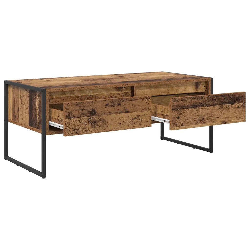 Tavolino da salotto con cassetto Legno vecchio 100 x 46 x 40 cm 886448