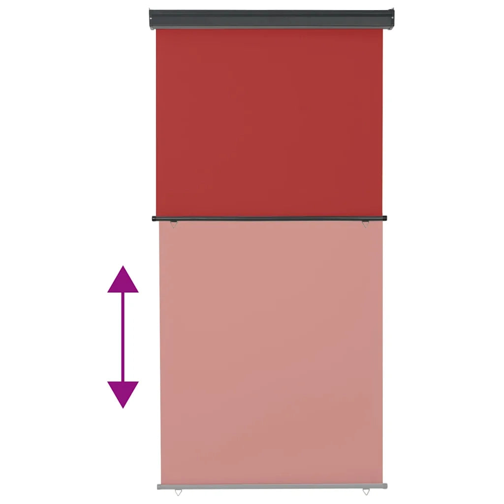Tenda da Sole | Tenda laterale | Tendalino Laterale per Balcone 125x250 cm Rosso
