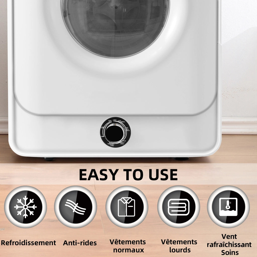 Asciugatrice a Parete 3 kg ¨C MINIMAL ¨C Acciaio Inox, 830W, 5 Programmi