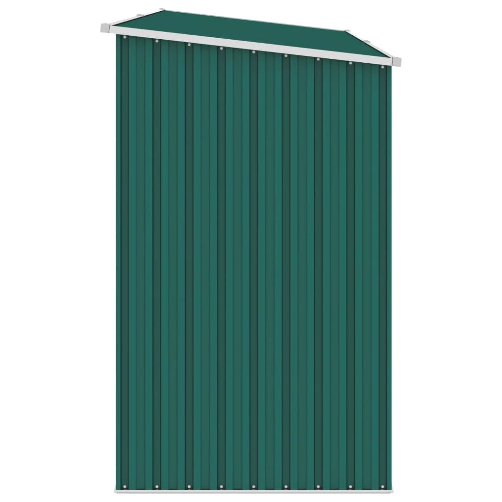 Legnaia da giardino 245 x 98 x 159 cm in acciaio zincato verde 02_0022399