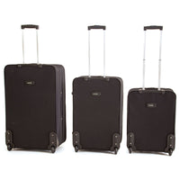 Set 3 Valigie Trolley Morbide in Poliestere 2 Ruote Ravizzoni Perla Nero