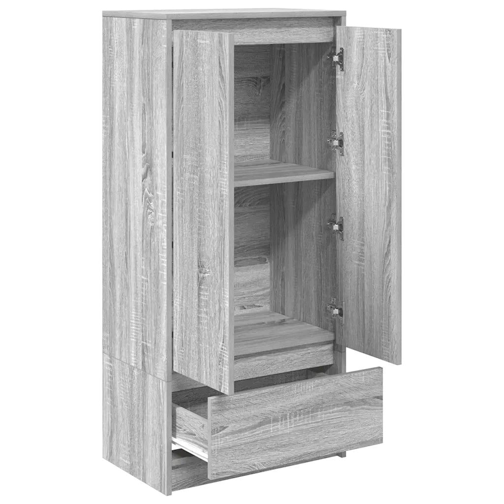 Armadio con Cassetto Grigio Sonoma 55,5x34x119,5 cm Truciolato