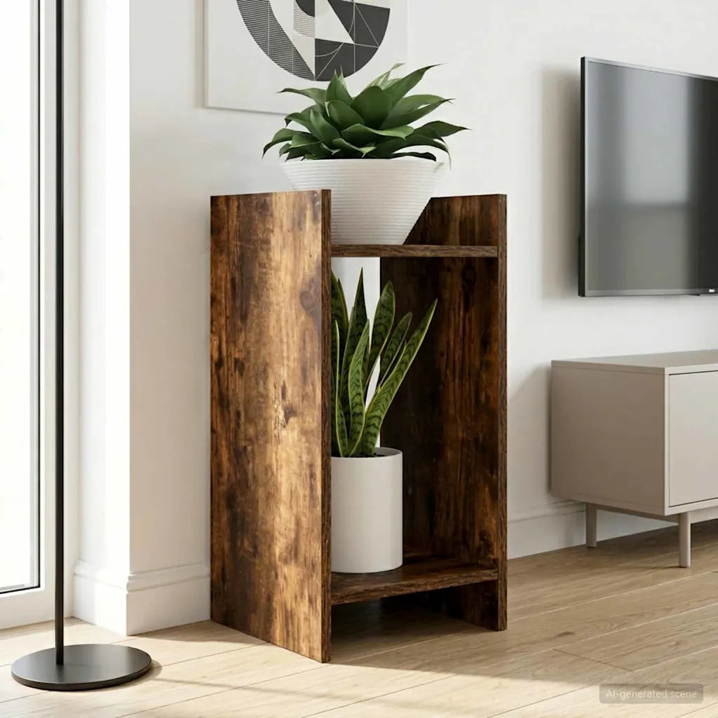 Supporto per piante 2 pcs Quercia Affumicata 30 x 30 x 60 cm 899603