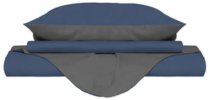 Copripiumino con Sacco e Federe Doubleface Avio/Fumo Matrimoniale