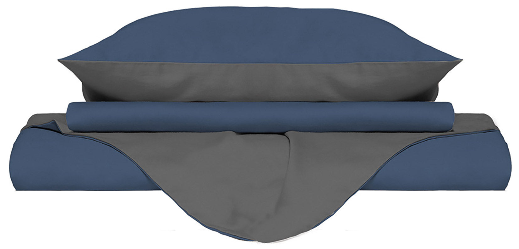 Copripiumino con Sacco e Federe Doubleface Avio/Fumo 1 Piazza e Mezzo