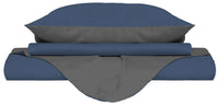 Copripiumino con Sacco e Federe Doubleface Avio/Fumo 1 Piazza e Mezzo