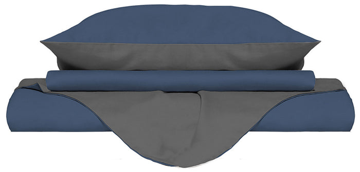 Copripiumino con Sacco e Federe Doubleface Avio/Fumo 1 Piazza e Mezzo