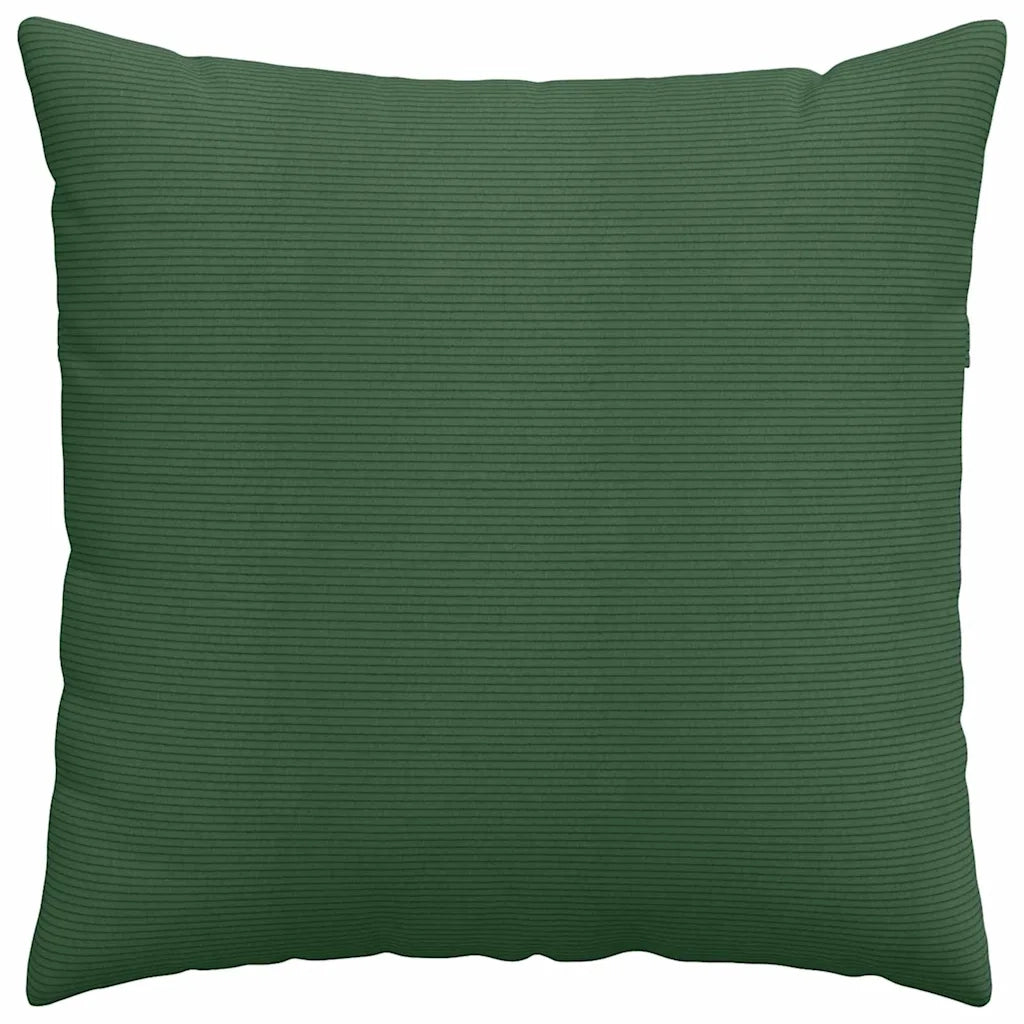 Cuscini da Divano 2 pz | Cuscini per sedie Verde Scuro 80 x 80 cm Tessuto in Cords