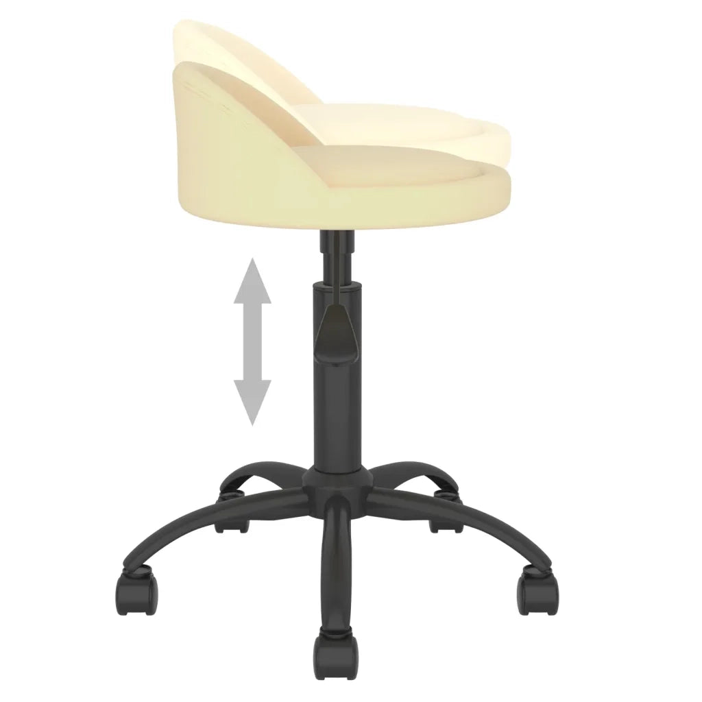 Sedie da Pranzo Girevoli 4 pz Crema in Velluto