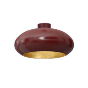 Plafoniera ovale bordeaux interno oro Compo E27 Luminex