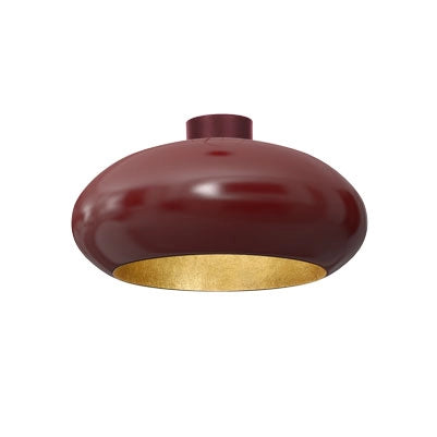 Plafoniera ovale bordeaux interno oro Compo E27 Luminex