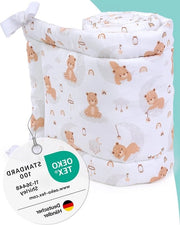 Blocco di Protezione Culla 70 x 140/60 x 120 cm Oeko-Tex 100 Protezione Culla Soft 100% Cotone - Blocco di Protezione Culla Macchina Lavabile - Respirabile - Culla Co Sleep