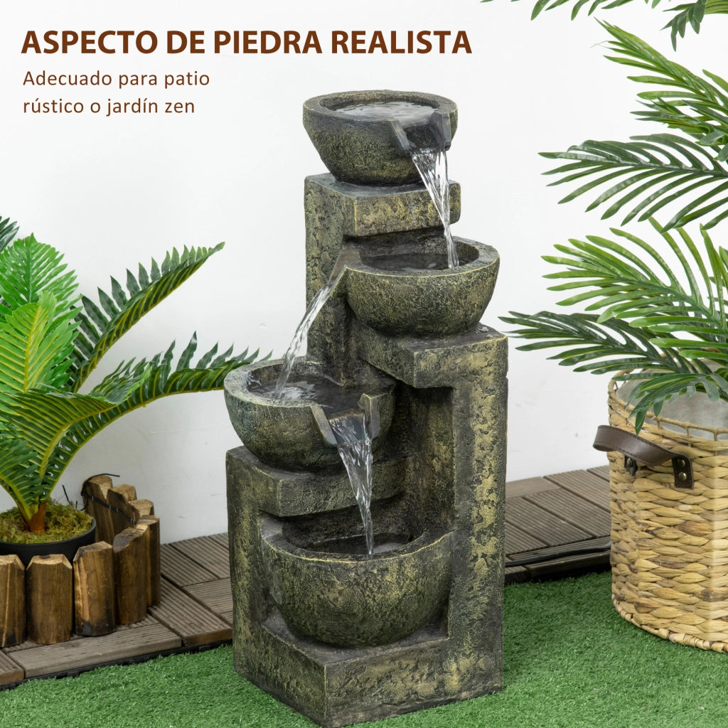Fontana a Cascata 4 Livelli ¨C zephmum ¨C Multicolor 25x24x60 cm