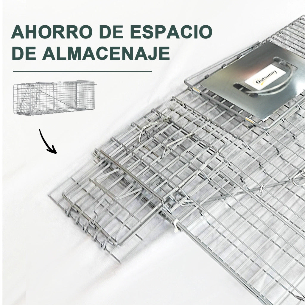 Gabbia per Animali Pieghevole ¨C Zephmum ¨C Grigio 93x31x34.5 cm