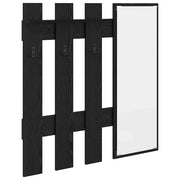 Appendiabiti a muro con specchio Rovere Nero 100 x 10 x 100 cm CFW4590856