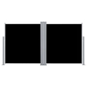 Tenda da sole laterale retrattile/schermo protettivo per patio giardino terrazza balcone 120 x 600 cm nero 02_0007431