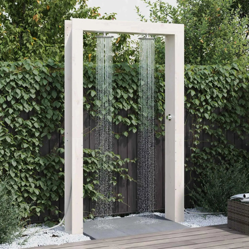 Doccia da esterno Bianco 137 x 23 x 226 cm 886341