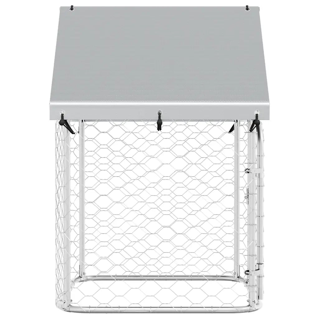 Gabbia per Cani da Esterno con Tetto 100x100x150 cm cod mxl 53574