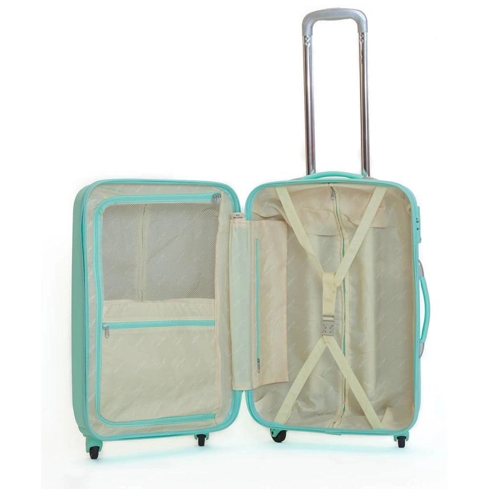 Trolley Valigia Rigido Bagaglio a Mano in ABS 4 TSA Ruote Ravizzoni Icon Verde Mela