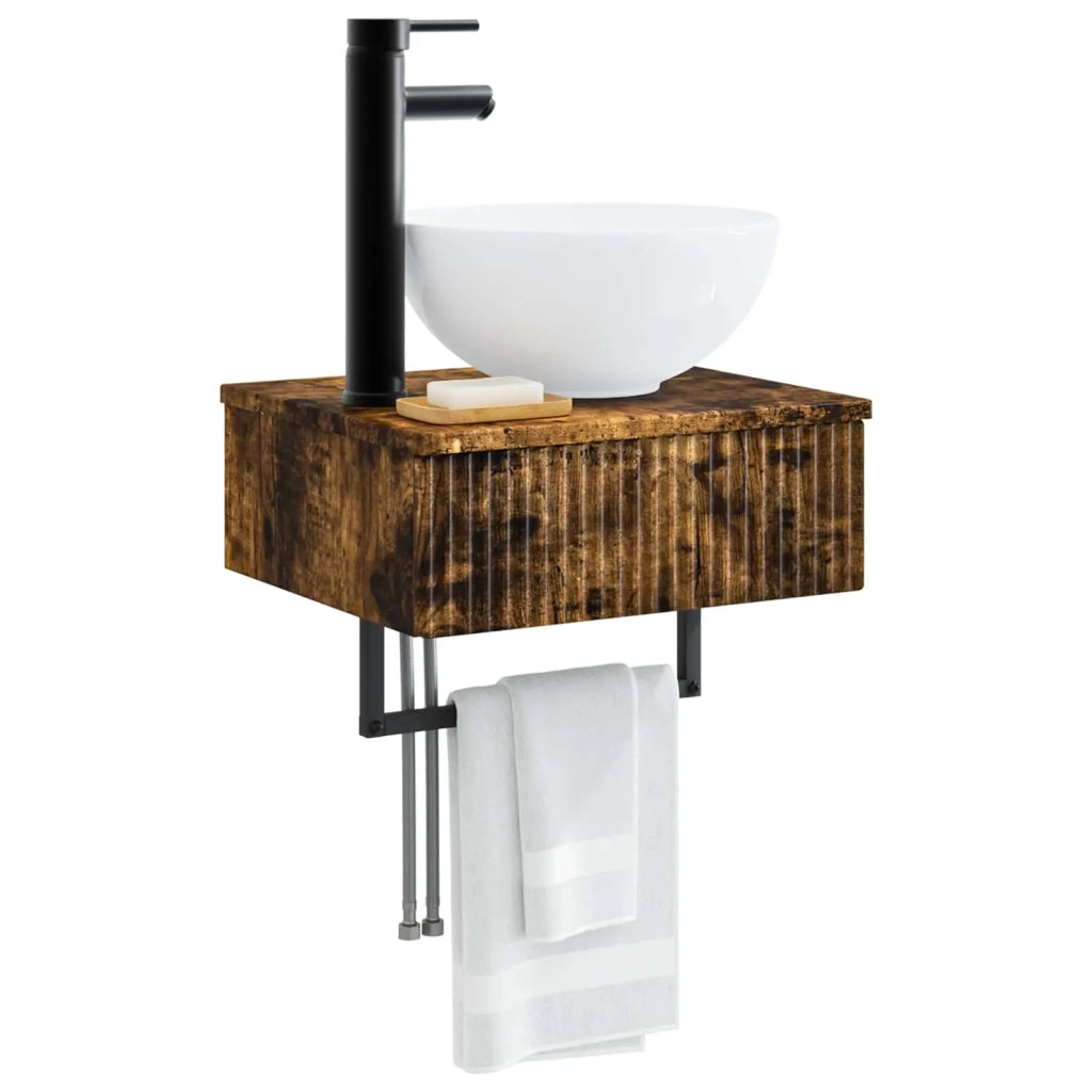 Lavabo da Parete Rovere Fumo 40 x 35 x 39 cm
