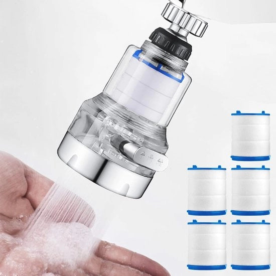 Filtro acqua per rubinetto con funzionalità di rotazione 360° - Ideale per cucina e bagno
