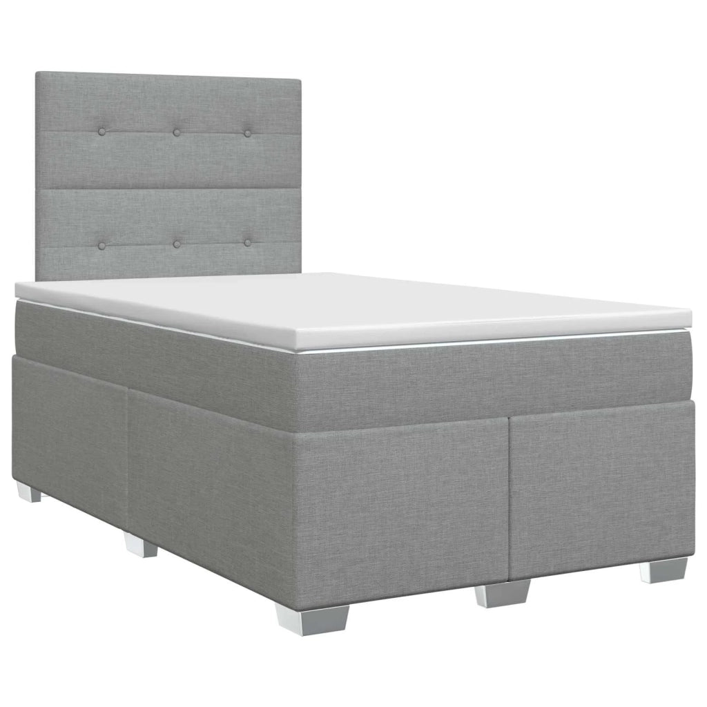 Letto box spring con materasso Grigio Chiaro 120 x 200 cm 3453381