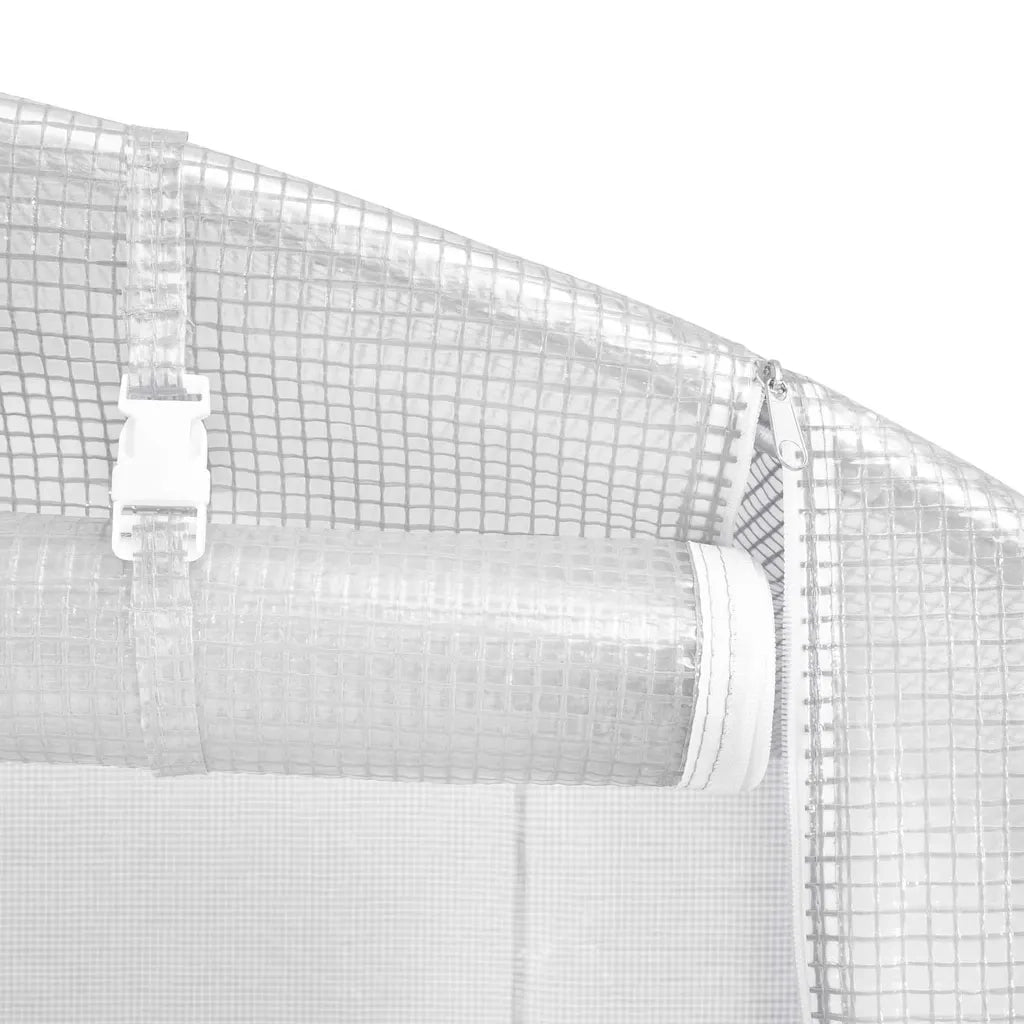 Serra con Telaio in Acciaio Bianco 48 mÂ² 16x3x2 m