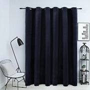 Tenda Oscurante con Anelli in Metallo Velluto Nera 290x245 cm cod mxl 59167