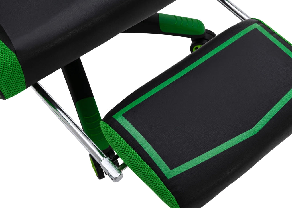 Sedia da ufficio Clovis in similpelle Nero/verde