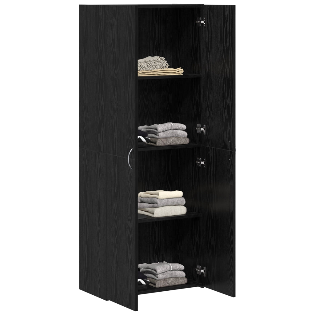 Cabinet per archiviazione Set di 2 Rovere nero Legno ingegnerizzato