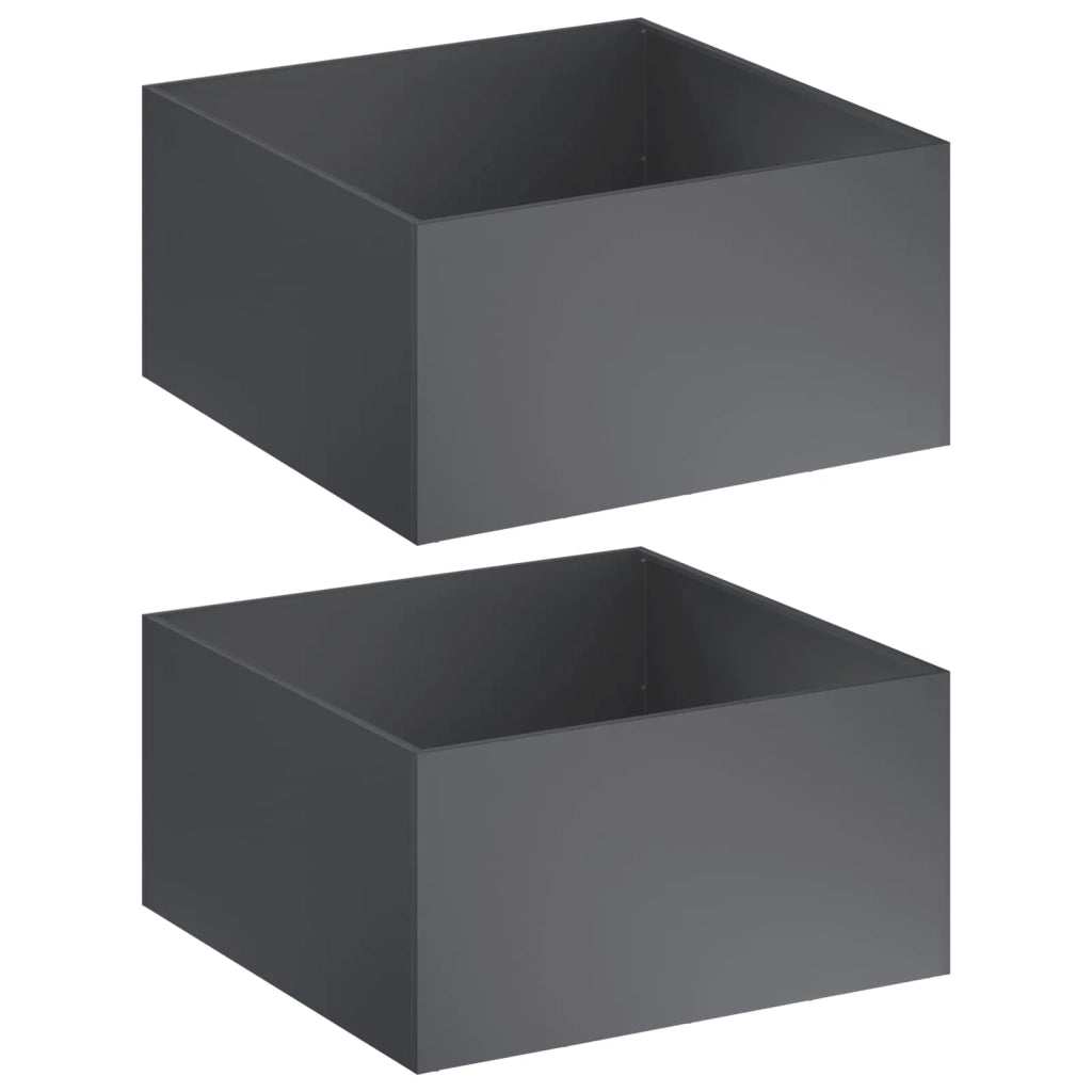 Vaso da giardino 2 pz Antracite 100 x 100 x 40 cm 8005125