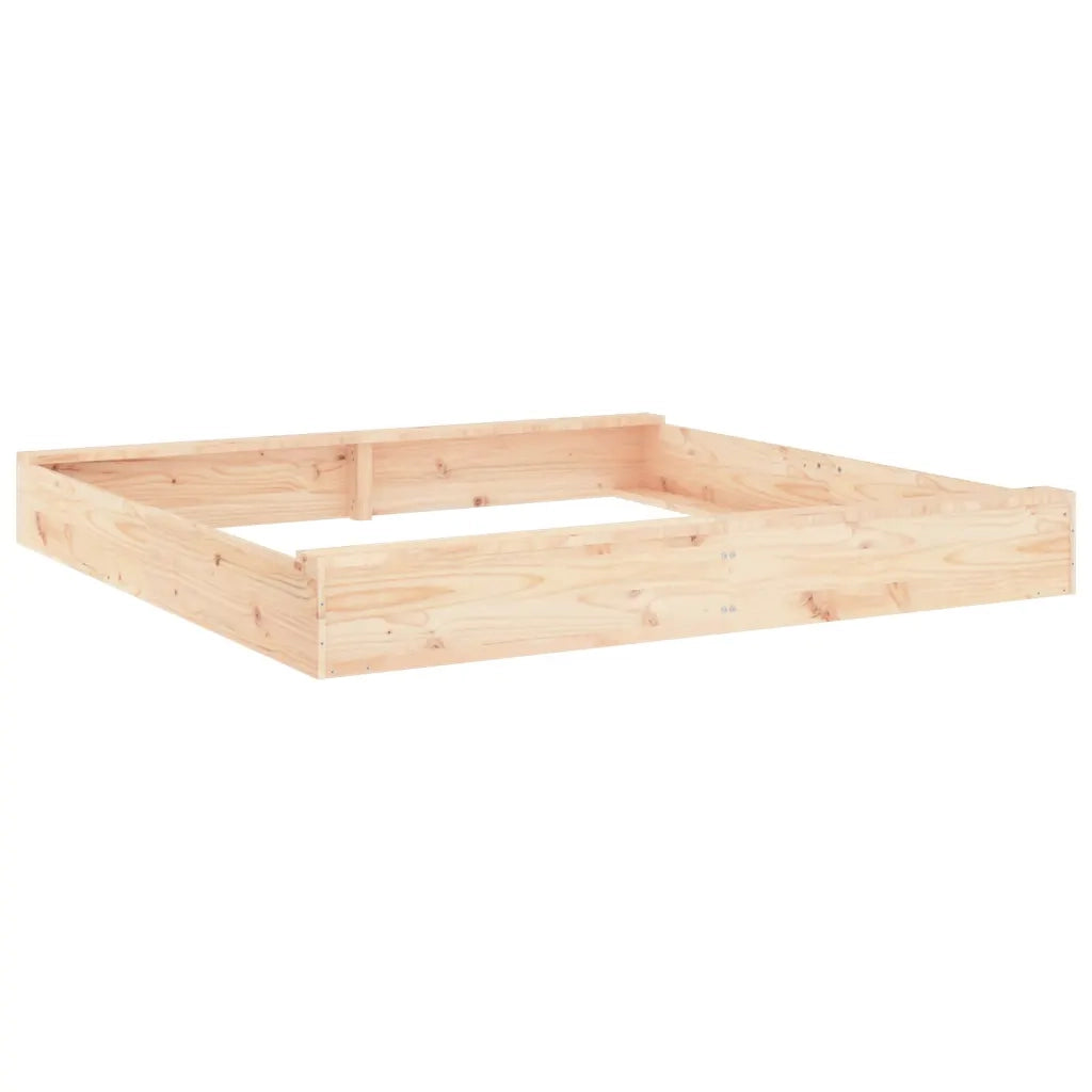 Sabbiera con Sedute Quadrata in Legno Massello di Pino 825037