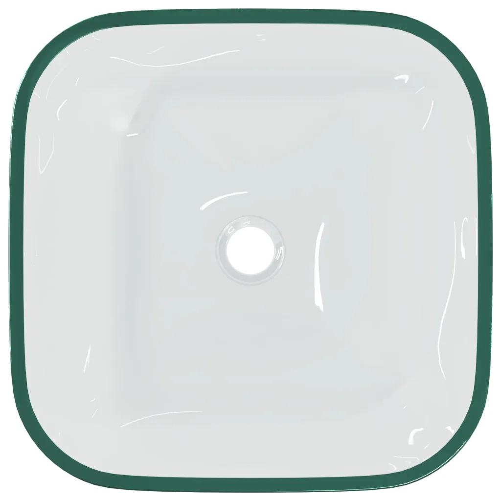 Lavandino in Vetro 42x42x14 cm Trasparente cod mxl 46592