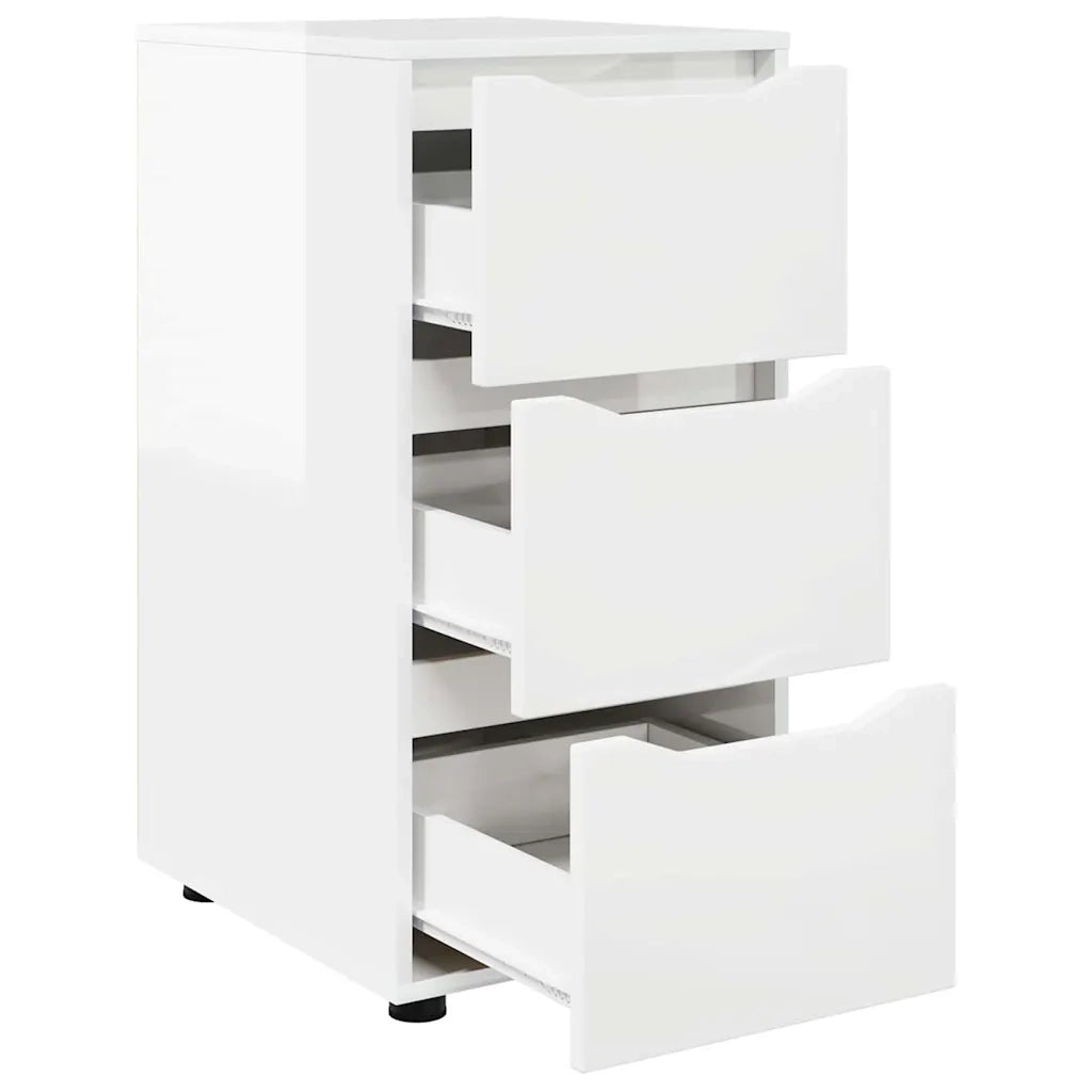 Armadio Bianco Lucido 40 x 48 x 81 cm Legno multistrato