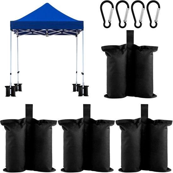 Pacco di 4 pesi per gazebo - piedini per gazebo robusti - tessuto Oxford impermeabile - resistente alle abrasioni - adatto per tende da sole, gazebo e tende