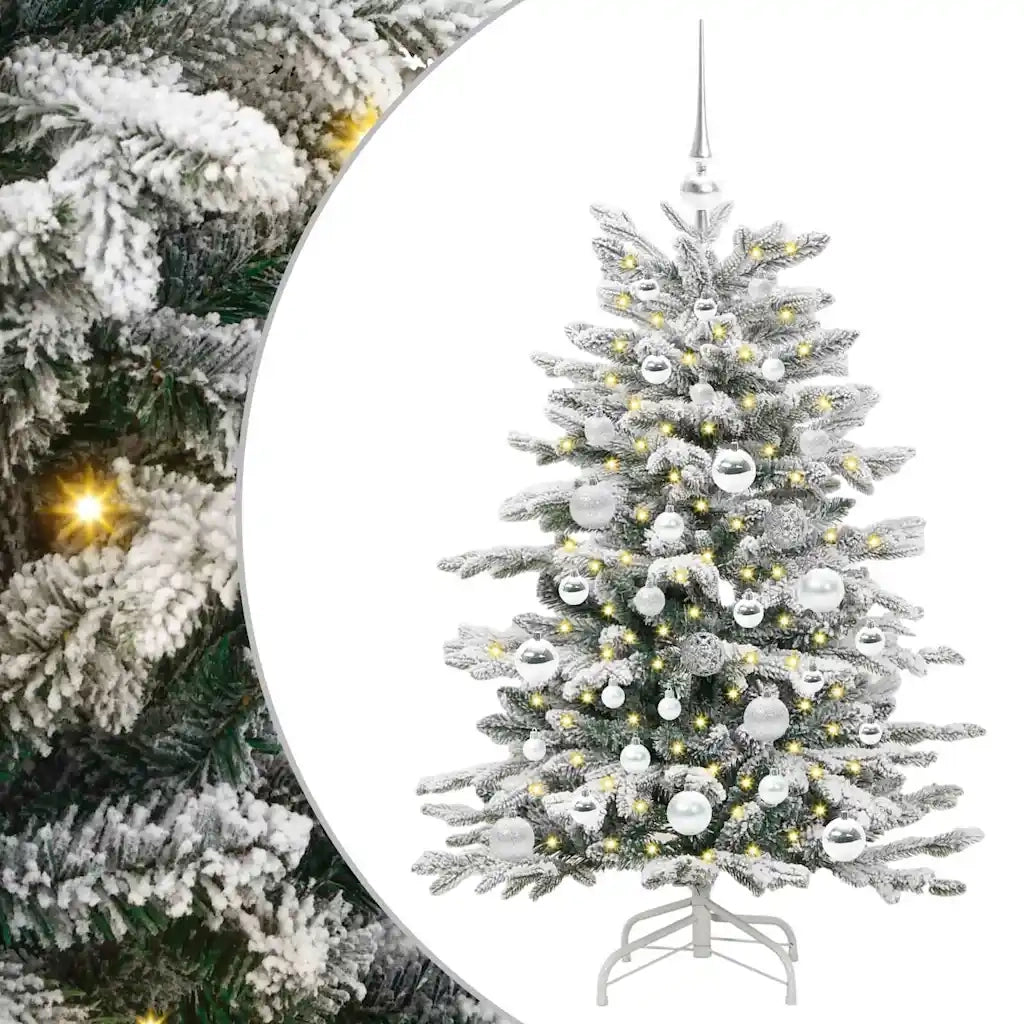 Albero di Natale Artificiale con Rami Pieghevoli Bianco 120 cm 3395627